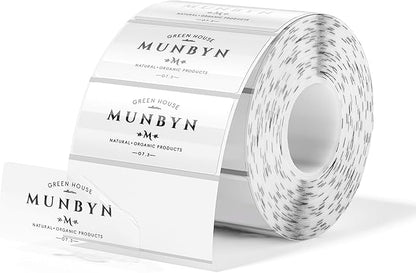 MUNBYN Clear Thermal Labels, 2.25 x 1.25 Inches, Printable Transparent Stickers