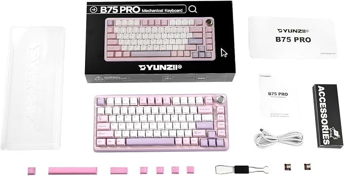 YUNZII B75 PRO Wireless Mechanical Keyboard, 75% Layout