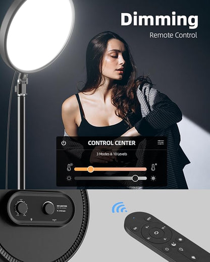 TODI Large Ring Light with 79" Stand, 6500K Full-Screen Selfie Light Ring with