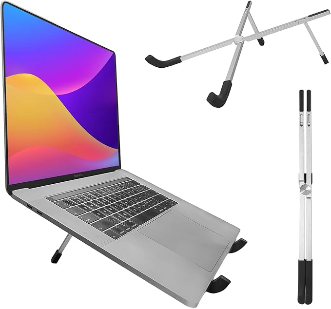 Protable Laptop Stand for Desk, Foldable Laptop Riser Holder, Ventilated