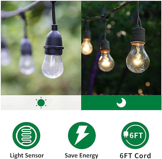 TiFFCOFiO Outdoor Power Strip Timer, Dusk to Dawn Light Sensor Countdown