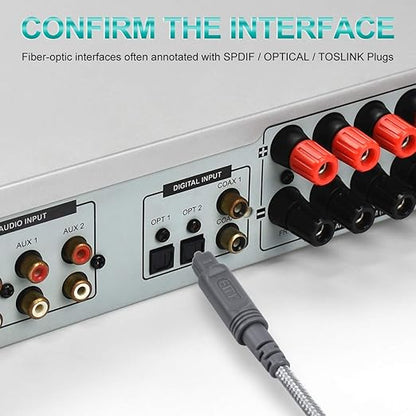 EMK Digital Optical Audio Cable Fiber Optical Toslink Cable SPDIF Audio Cable