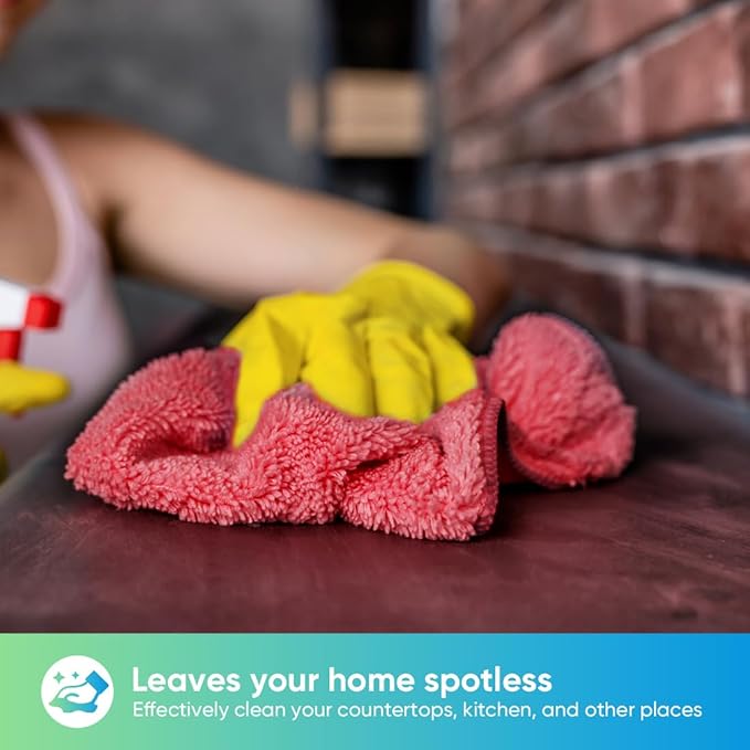 HOMEXCEL Red Microfiber Cleaning Cloth, 12 Pack Premium Microfiber Towels