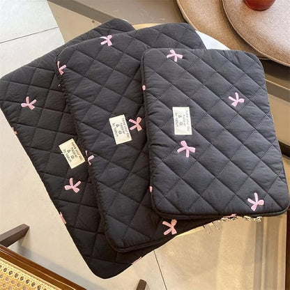 Cute Bow Graphic Carrying Laptop Bag Y2K Preppy Laptop Sleeve Case Bag Kawaii