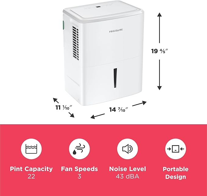 Frigidaire 22-Pint Portable Dehumidifier