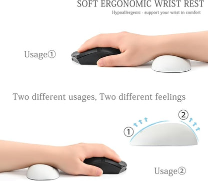UnivoColors Design-Wave Set of Wrist Rest, Artificial Sheepskin+Memory