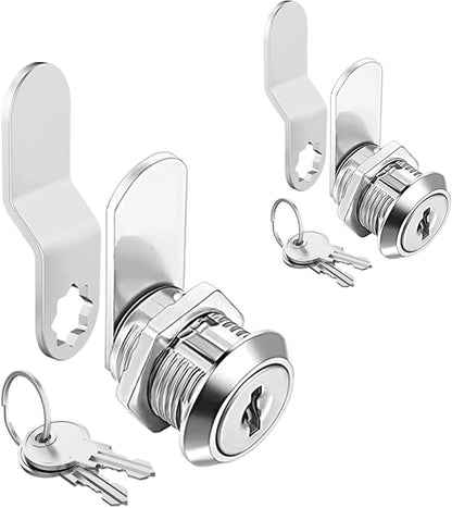 Cabinet Cam Locks Keyed Alike, 5/8'' Fits on 3/8'' Max Door Thickness, Secure