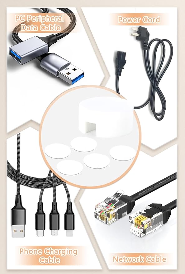 Maveek 5 Sets Magnetic Cable Management Clips