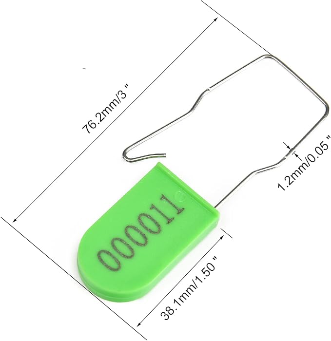 100PCS Plastic Padlock Security Seals Metal Wire Padlocks Electric Meter