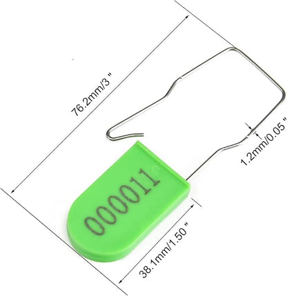 100PCS Plastic Padlock Security Seals Metal Wire Padlocks Electric Meter