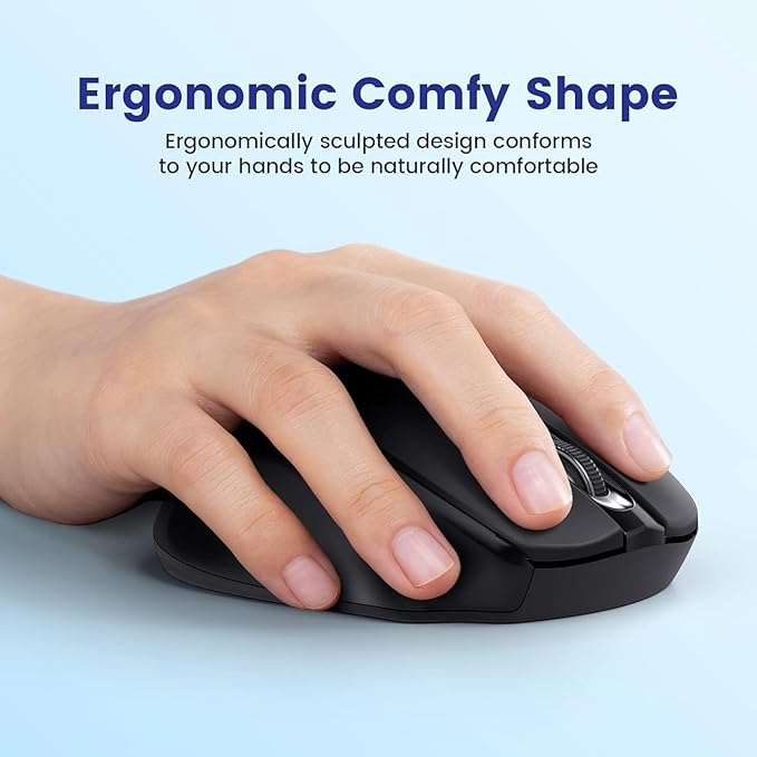 Wireless Mouse, D-09 Computer Mouse USB Cordless Mice