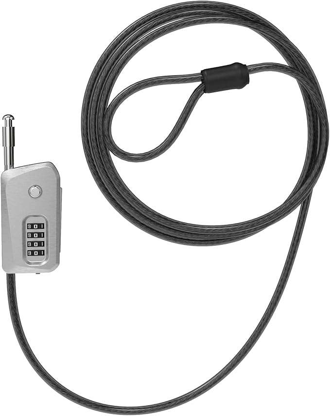 6ft Python Cable Lock for Bike, Trail Camera Locking, 4 Digit Combination Lock