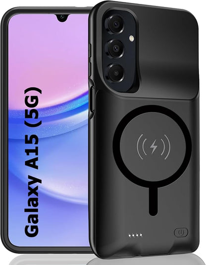 Battery Case for Galaxy A15, Enhanced 10000mAh Portable Protective Wireless
