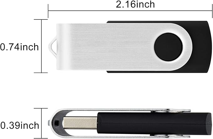 KOOTION 50pcs 4 GB USB Flash Drive 4GB Flash Drives 50 Pack Thumb DriveSwivel