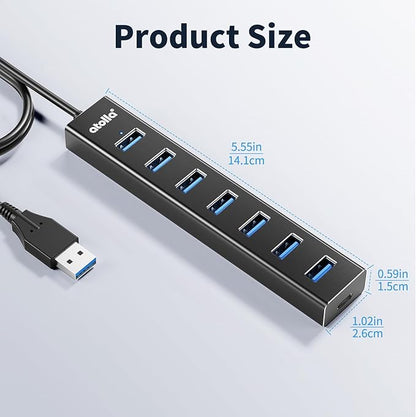 atolla Aluminum 7-Port USB 3.0 Hub