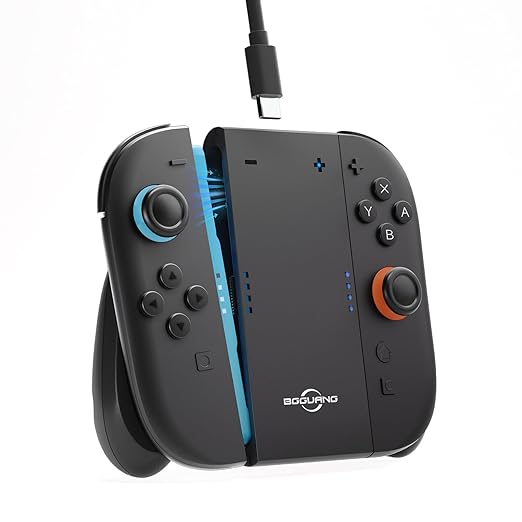 Switch 2 Joycon Charging Grip, Super Magnetic Charger Handle