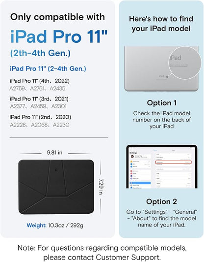 MOFT Dynamic Folio Case for iPad Pro 11-inch, Silm Magnetic Stand Case