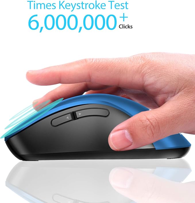 memzuoix 2.4G Portable Wireless Mouse, 1400 DPI Mobile Optical Cordless Mice