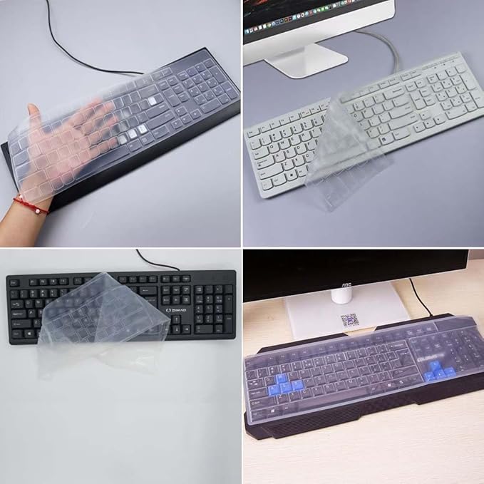 Ultra Thin Desktop PC Silicone Clear Keyboard Cover Skin Protector