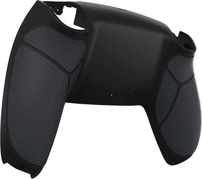 eXtremeRate Black Performance Rubberized Grip Custom Back Plate Bottom Shell