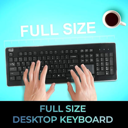 Adesso WKB-4400UB Wireless Desktop Touchpad Keyboard