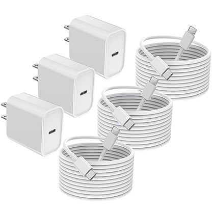 iPhone 16/15 Charger Fast Charging 20W USB Type C Charger Block 3Pack C