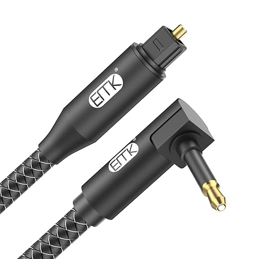 EMK Premium 90° Right-Angle Mini Toslink Cable