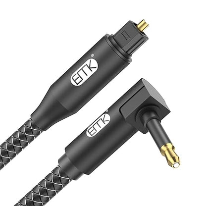 EMK Premium 90° Right-Angle Mini Toslink Cable