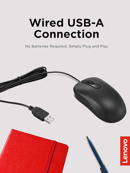 Lenovo 100 Wired USB Computer Mouse