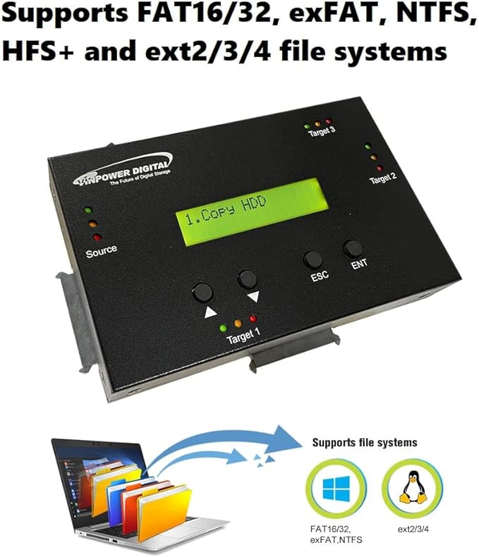 Vinpower 1 to 3 SATA 2.5" & 3.5" Hard Disk Drive/Solid State Drive Clone