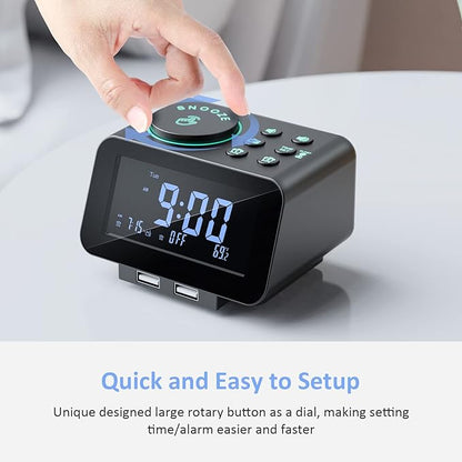 uscce Digital Dual Alarm Clock Radio