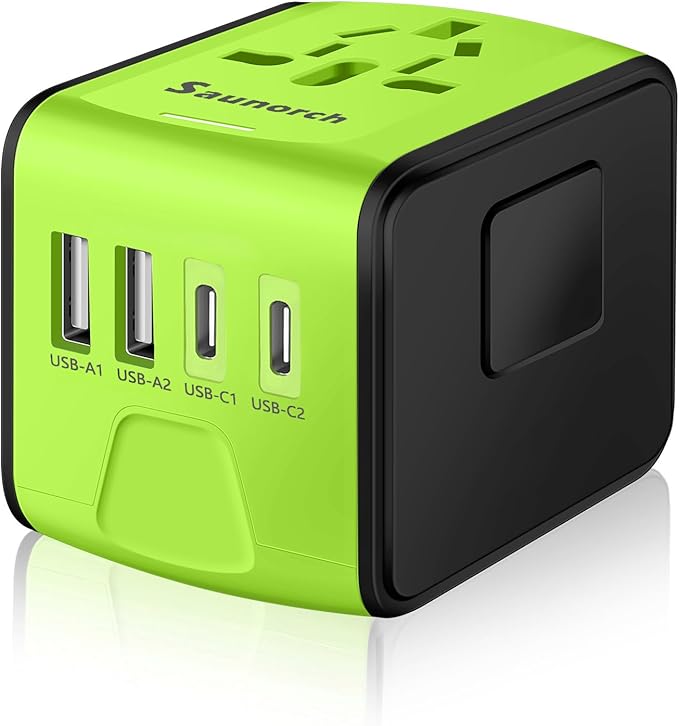 Travel Adapter Worldwide, Universal International Power Plug Adapter W/2.4A