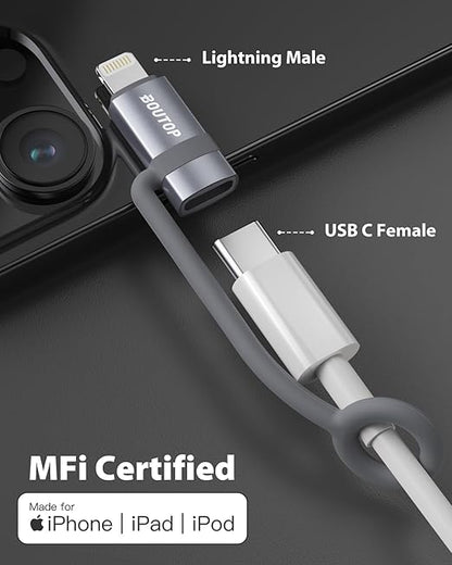 USB C to Lightning Adapter, Type C to Lightning Adapter Support 36W PD Fast