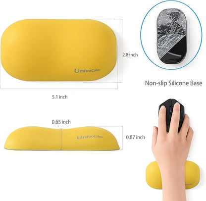 UnivoColors Design-Wave Set of Wrist Rest, Artificial Sheepskin+Memory