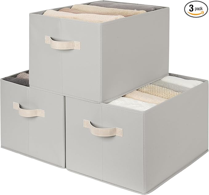 StorageWorks Storage Baskets for Shelves, Fabric Storage Bins, Closet