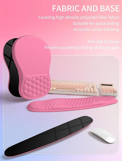 Hokafenle 2in1 Combination, Wave Keyboard Wrist Rest and Ergonomic Curvature
