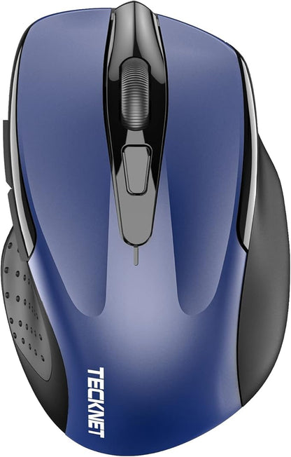 TECKNET Wireless Mouse Silent 4800 DPI Computer USB A & Bluetooth Mouse 6