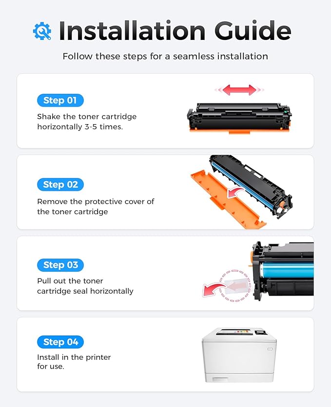410A Toner Cartridge 4-Pack High Yield Replacement