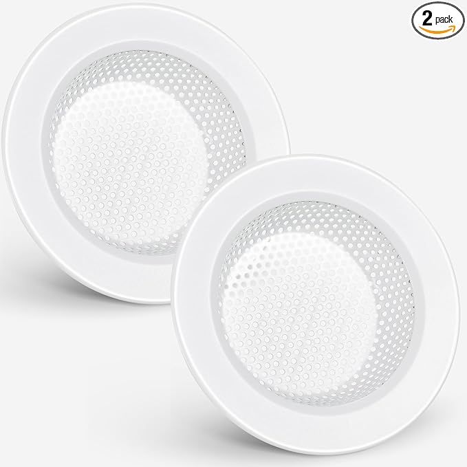 Retisee 2 Pcs Sink Strainer Stainless Steel Kitchen Sink Drain Strainer Basket