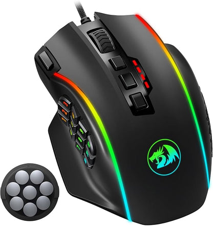 Redragon Gaming Mouse, MMO Mouse Gaming UP 12400 DPI, 19 Macro Programmable