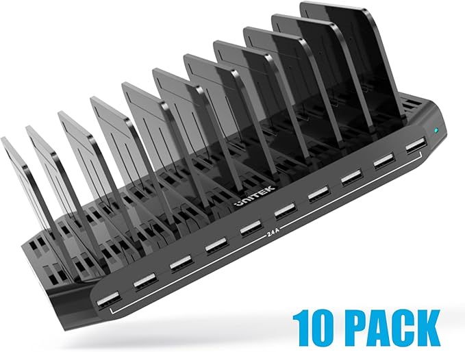 【10PCS】 Unitek Multi Charging Station, 10-Port USB Charger