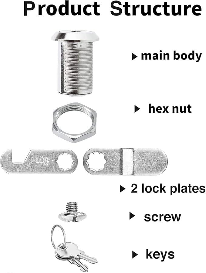 Cam Locks Keyed Alike, Secure File Drawer Mailbox RV Storage Replacement Set