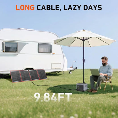 DOKIO 150W Portable Foldable Solar Panel Kit,