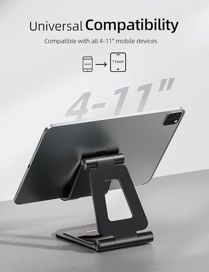 Nulaxy Aluminum Dual Foldable iPad Stand, Fully Adjustable Desktop Tablet Holder