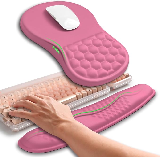Hokafenle 2in1 Combination, Wave Keyboard Wrist Rest and Ergonomic Curvature