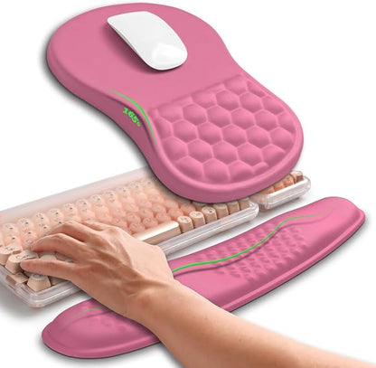 Hokafenle 2in1 Combination, Wave Keyboard Wrist Rest and Ergonomic Curvature
