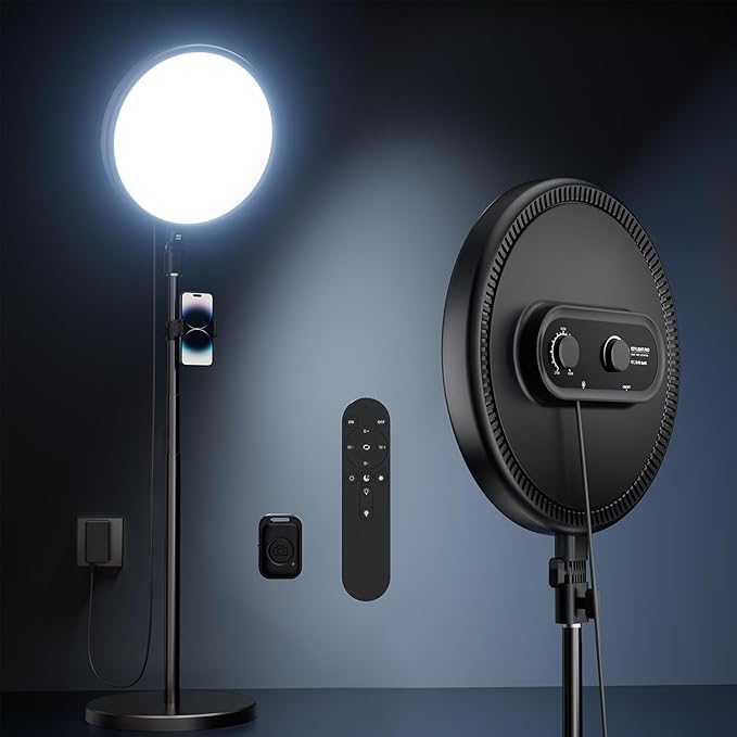 TODI Large Ring Light with 79" Stand, 6500K Full-Screen Selfie Light Ring with