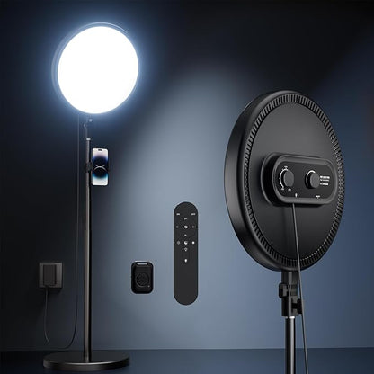 TODI Large Ring Light with 79" Stand, 6500K Full-Screen Selfie Light Ring with