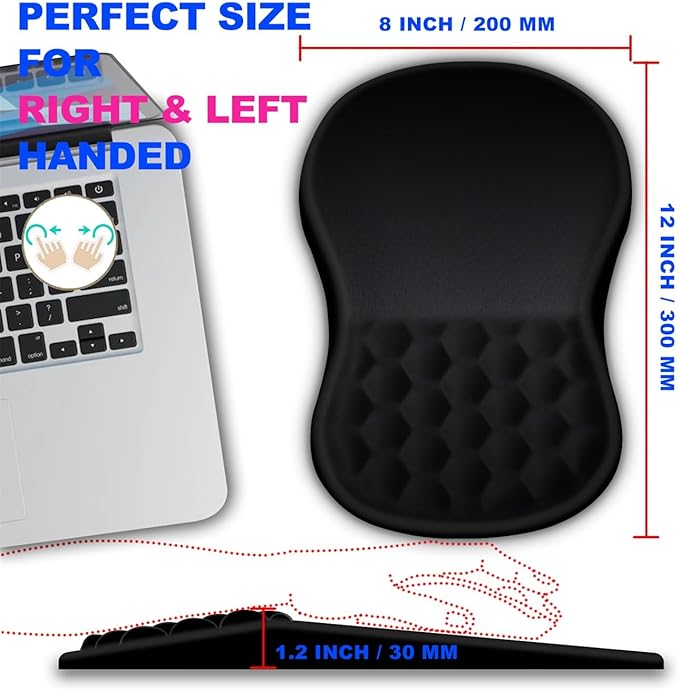 Mouse Pad Wrist Support, Ergonomic Mouse Pad