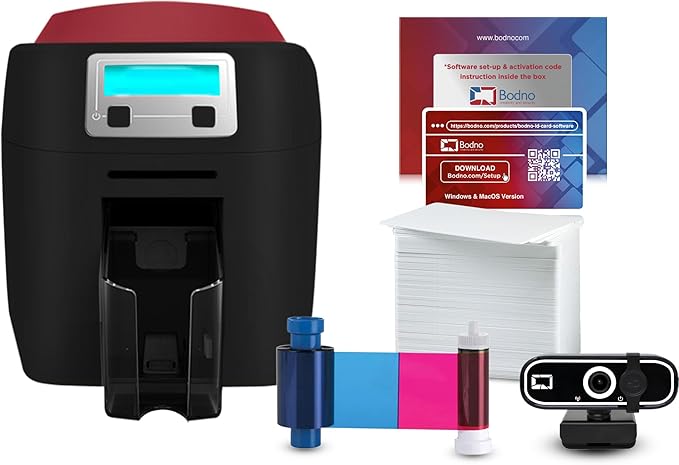 Bodno Magicard 400X Dual Sided ID Card Printer & Complete Supplies Package ID